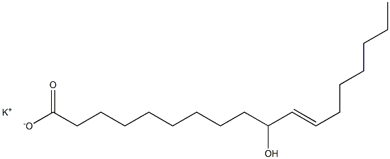 (E)-10-Hydroxy-11-octadecenoic acid potassium salt Struktur