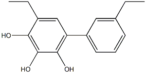 4-Ethyl-6-(3-ethylphenyl)benzene-1,2,3-triol Struktur