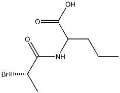 2-[(S)-2-Bromo-1-oxopropyl]aminopentanoic acid Struktur