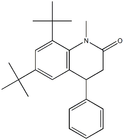 3,4-Dihydro-1-methyl-4-phenyl-6,8-ditert-butylquinolin-2(1H)-one Struktur