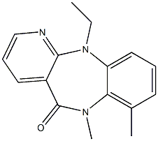 6,11-Dihydro-11-ethyl-6,7-dimethyl-5H-pyrido[2,3-b][1,5]benzodiazepin-5-one Struktur