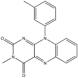 3-Methyl-10-[3-methylphenyl]pyrimido[4,5-b]quinoxaline-2,4(3H,10H)-dione Struktur