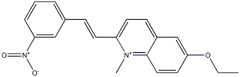 6-Ethoxy-1-methyl-2-(m-nitrostyryl)quinolinium Struktur