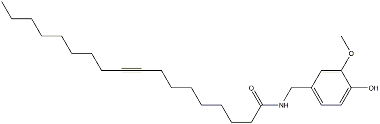 N-[(4-Hydroxy-3-methoxyphenyl)methyl]-9-octadecynamide Struktur