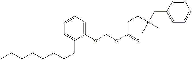 N,N-Dimethyl-N-benzyl-N-[2-[[(2-octylphenyloxy)methyl]oxycarbonyl]ethyl]aminium Struktur