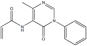 5-Acryloylamino-6-methyl-3-phenylpyrimidin-4(3H)-one Struktur