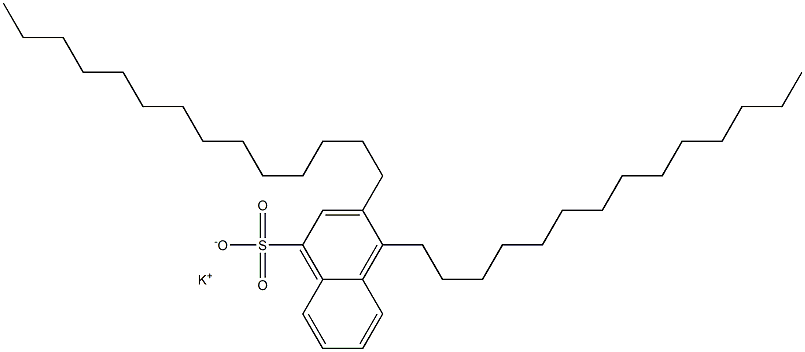 3,4-Ditetradecyl-1-naphthalenesulfonic acid potassium salt Struktur