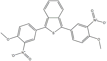 1,3-Di(3-nitro-4-methoxyphenyl)benzo[c]thiophene Struktur