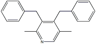 3,4-Dibenzyl-2,5-dimethylpyridine Struktur