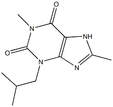 3-Isobutyl-1,8-dimethylxanthine Struktur