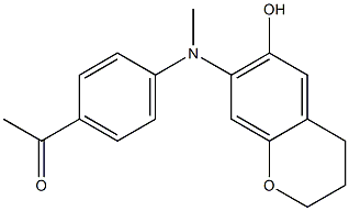 4'-[[(3,4-Dihydro-6-hydroxy-2H-1-benzopyran)-7-yl]methylamino]acetophenone Struktur