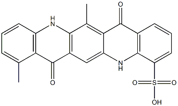 5,7,12,14-Tetrahydro-8,13-dimethyl-7,14-dioxoquino[2,3-b]acridine-4-sulfonic acid Struktur