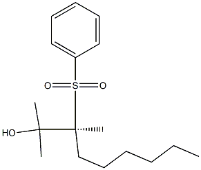 [S,(+)]-2,3-Dimethyl-3-phenylsulfonyl-2-nonanol Struktur