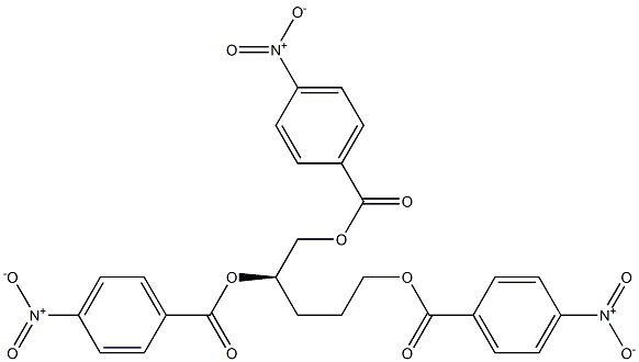 [R,(-)]-1,2,5-Pentanetriol tris(p-nitrobenzoate) Struktur