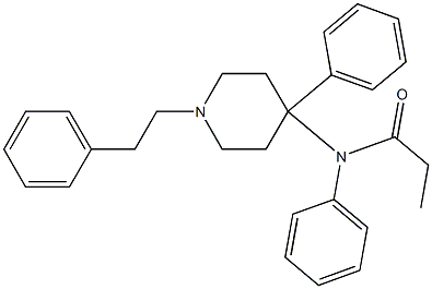 N-(1-Phenethyl-4-phenyl-4-piperidinyl)-N-phenylpropanamide Struktur