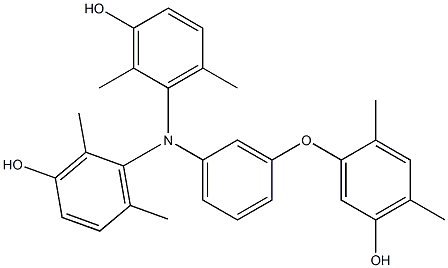 N,N-Bis(3-hydroxy-2,6-dimethylphenyl)-3-(5-hydroxy-2,4-dimethylphenoxy)benzenamine Struktur