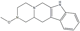 1,2,3,4,6,7,12,12a-Octahydro-2-methoxypyrazino[1',2':1,6]pyrido[3,4-b]indole Struktur