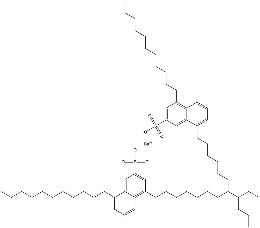 Bis(4,8-diundecyl-2-naphthalenesulfonic acid)barium salt Struktur