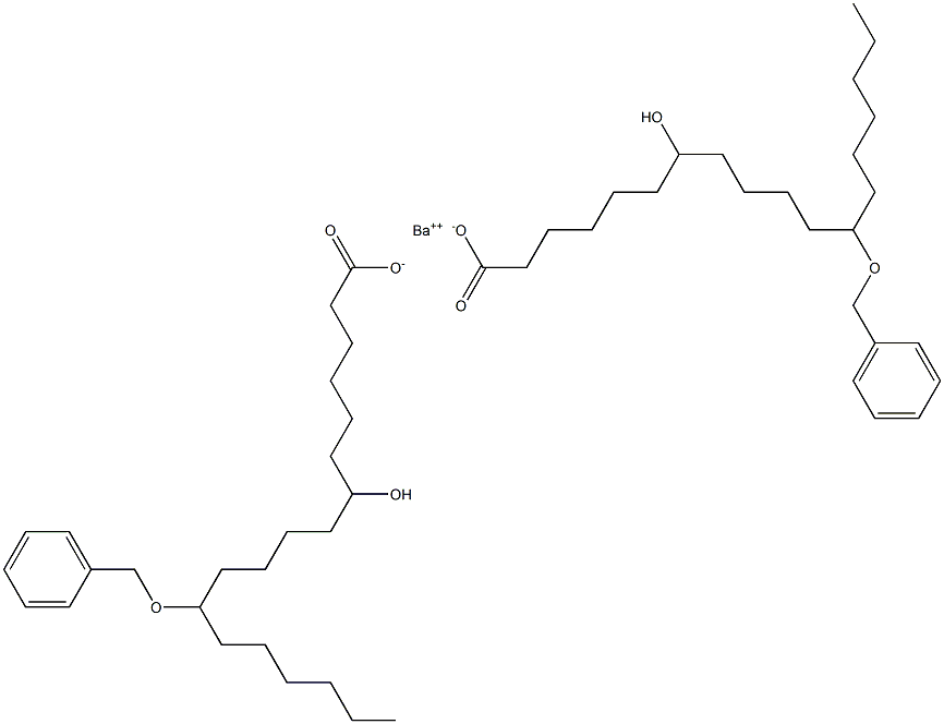 Bis(12-benzyloxy-7-hydroxystearic acid)barium salt Struktur