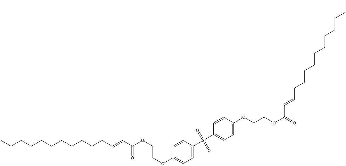 Bis[4-[2-(2-tetradecenoyloxy)ethoxy]phenyl] sulfone Struktur