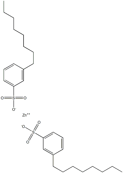 Bis(3-octylbenzenesulfonic acid)zinc salt Struktur