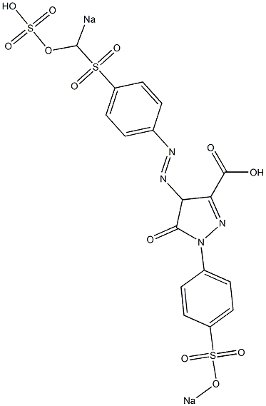 5-Oxo-4-[p-(sodiosulfooxymethylsulfonyl)phenylazo]-1-[p-(sodiosulfo)phenyl]-2-pyrazoline-3-carboxylic acid Struktur