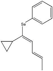 1-Cyclopropyl-1-phenylseleno-1,3-pentadiene Struktur