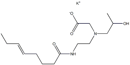 N-(2-Hydroxypropyl)-N-[2-(5-octenoylamino)ethyl]aminoacetic acid potassium salt Struktur