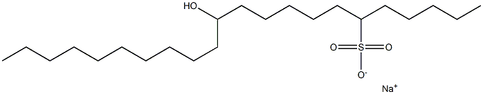 12-Hydroxydocosane-6-sulfonic acid sodium salt Struktur