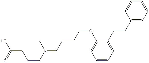 4-[N-[4-[2-(2-Phenylethyl)phenoxy]butyl]methylamino]butyric acid Struktur