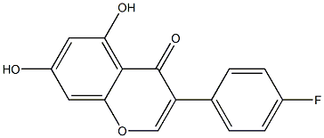 5,7-Dihydroxy-3-(4-fluorophenyl)-4H-1-benzopyran-4-one Struktur