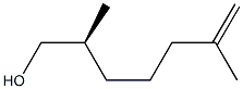 (S)-2,6-Dimethyl-6-hepten-1-ol Struktur