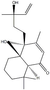 9,13-Dihydroxy-7,14-labdadien-6-one Struktur