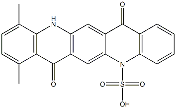 5,7,12,14-Tetrahydro-8,11-dimethyl-7,14-dioxoquino[2,3-b]acridine-5-sulfonic acid Struktur