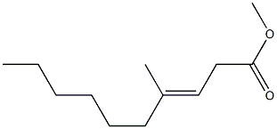 4-Methyl-3-decenoic acid methyl ester Struktur