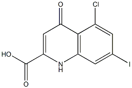 5-Chloro-7-iodo-1,4-dihydro-4-oxoquinoline-2-carboxylic acid Struktur