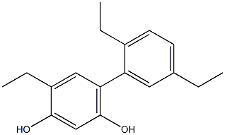 4-Ethyl-6-(2,5-diethylphenyl)benzene-1,3-diol Struktur