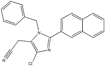 1-Benzyl-2-(2-naphtyl)-4-chloro-1H-imidazole-5-acetonitrile Struktur