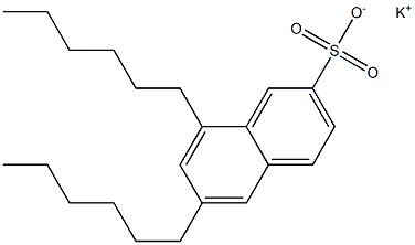 6,8-Dihexyl-2-naphthalenesulfonic acid potassium salt Struktur