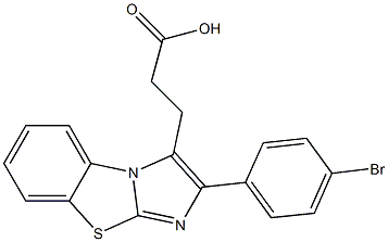 3-[2-(4-Bromophenyl)imidazo[2,1-b]benzothiazol-3-yl]propanoic acid Struktur