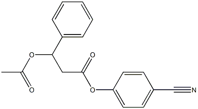 3-Acetyloxy-3-phenylpropionic acid 4-cyanophenyl ester Struktur