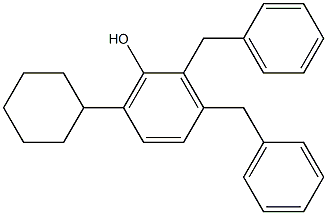 2,3-Dibenzyl-6-cyclohexylphenol Struktur