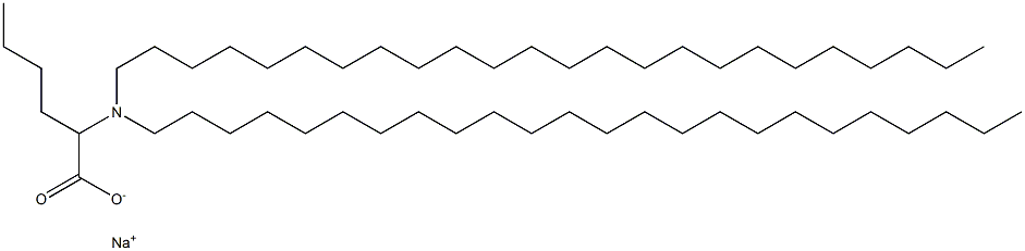 2-(Ditetracosylamino)hexanoic acid sodium salt Struktur