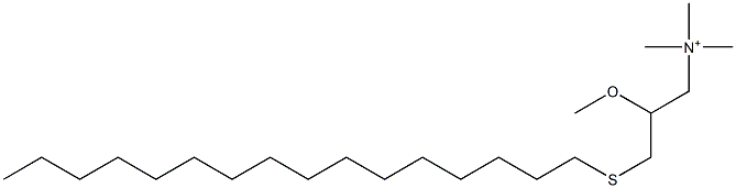 3-Hexadecylthio-2-methoxy-N,N,N-trimethyl-1-propanaminium Struktur