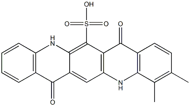 5,7,12,14-Tetrahydro-10,11-dimethyl-7,14-dioxoquino[2,3-b]acridine-6-sulfonic acid Struktur