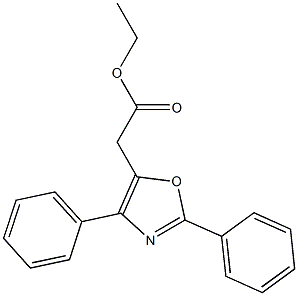 2,4-Diphenyloxazole-5-acetic acid ethyl ester Struktur