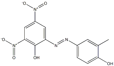 2,4'-Dihydroxy-3,5-dinitro-3'-methylazobenzene Struktur