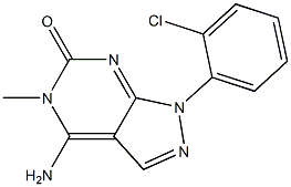 4-Amino-1-(2-chlorophenyl)-5-methyl-1H-pyrazolo[3,4-d]pyrimidin-6(5H)-one Struktur