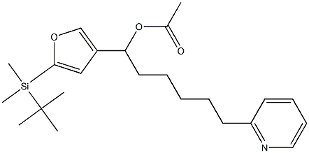 Acetic acid 1-[5-(tert-butyldimethylsilyl)-3-furyl]-6-(2-pyridyl)hexyl ester Struktur