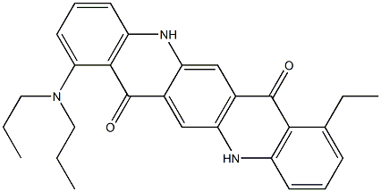 1-(Dipropylamino)-8-ethyl-5,12-dihydroquino[2,3-b]acridine-7,14-dione Struktur